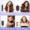 Set di accessori pieghevoli per styler per capelli 6 in 1 che include spazzola lisciante per bigodini, spazzola rotonda e ugello per l'aria